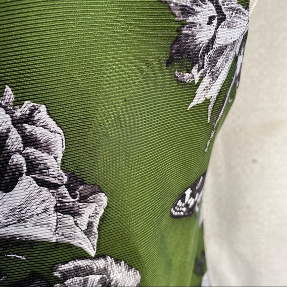 Talbots 4/6 Silk Floral Butterfly Stripe Dress - Picture 6 of 8